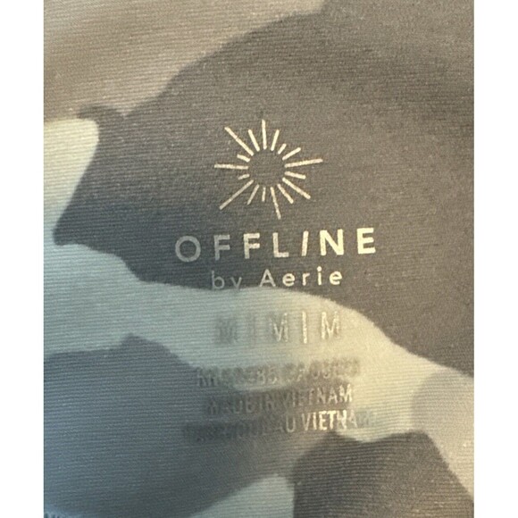 Offline By Aerie Joggers GRAY Camouflage Real Me High Rise Leggings Pockets Sz M - Picture 7 of 8